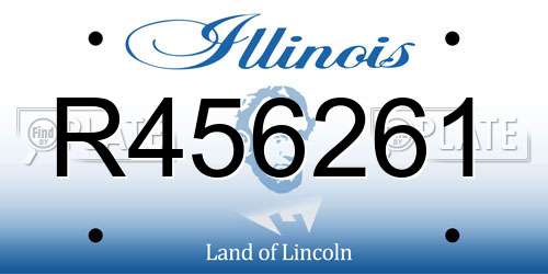 R456261 Illinois License Plate