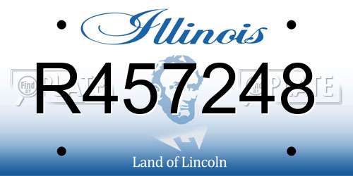R457248 Illinois License Plate