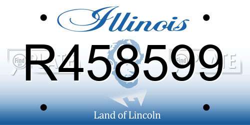 R458599 Illinois License Plate