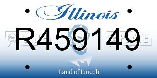R459149 Illinois License Plate