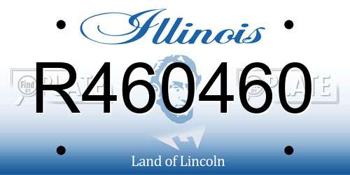 R460460 Illinois License Plate