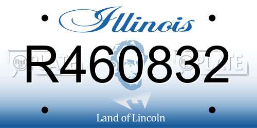 R460832 Illinois License Plate
