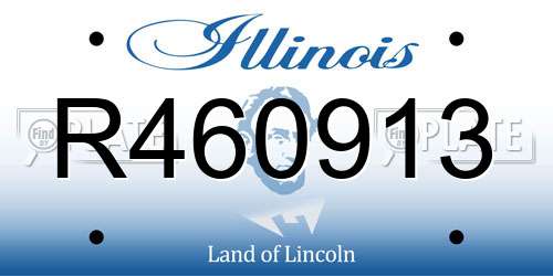 R460913 Illinois License Plate