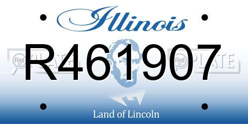 R461907 Illinois License Plate