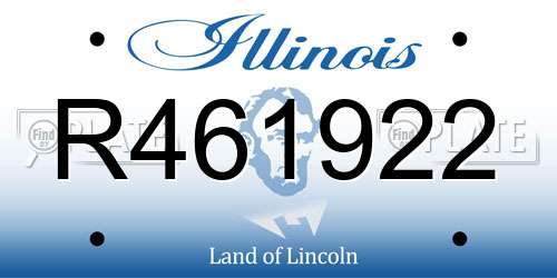 R461922 Illinois License Plate