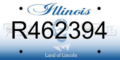 R462394 Illinois License Plate