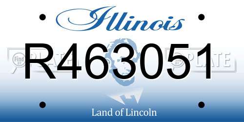 R463051 Illinois License Plate