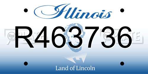 R463736 Illinois License Plate
