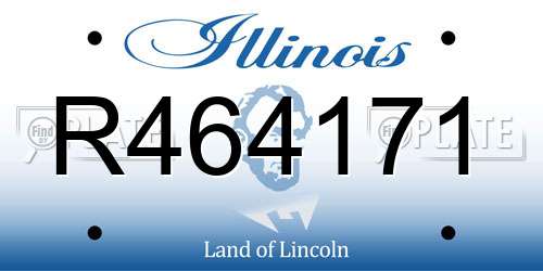 R464171 Illinois License Plate