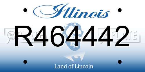 R464442 Illinois License Plate