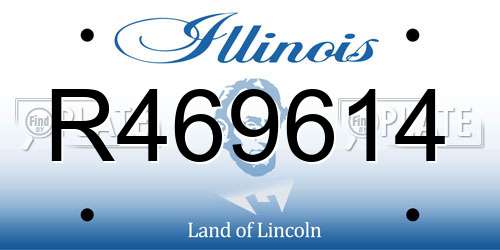 R469614 Illinois License Plate