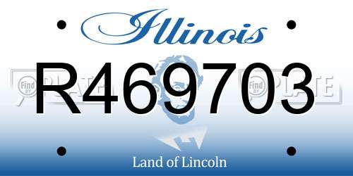 R469703 Illinois License Plate