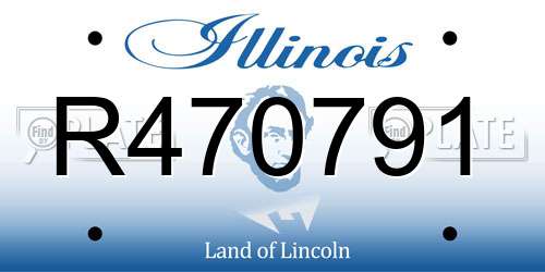R470791 Illinois License Plate