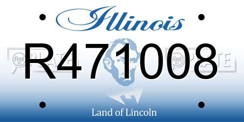 R471008 Illinois License Plate