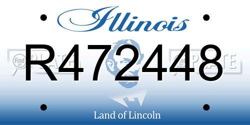 R472448 Illinois License Plate