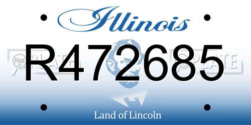 R472685 Illinois License Plate