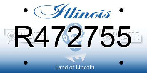 R472755 Illinois License Plate