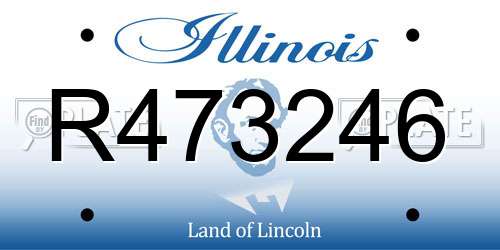R473246 Illinois License Plate