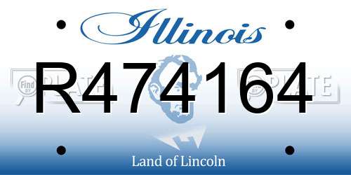 R474164 Illinois License Plate