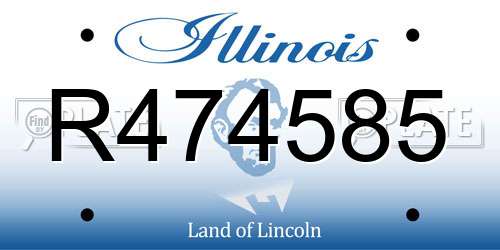 R474585 Illinois License Plate