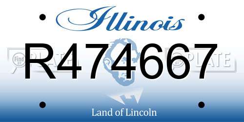 R474667 Illinois License Plate