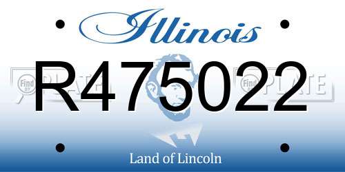 R475022 Illinois License Plate