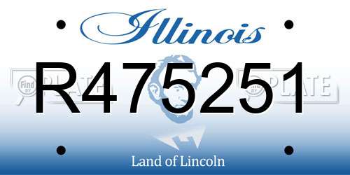 R475251 Illinois License Plate
