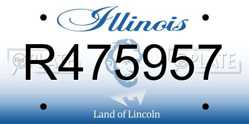 R475957 Illinois License Plate