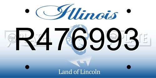 R476993 Illinois License Plate