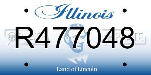 R477048 Illinois License Plate