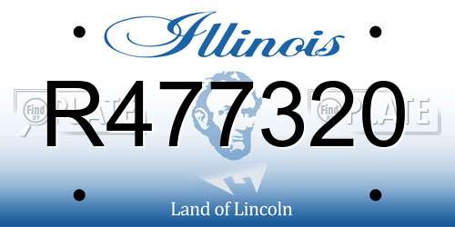 R477320 Illinois License Plate
