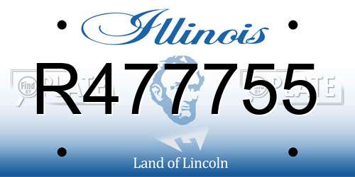 R477755 Illinois License Plate