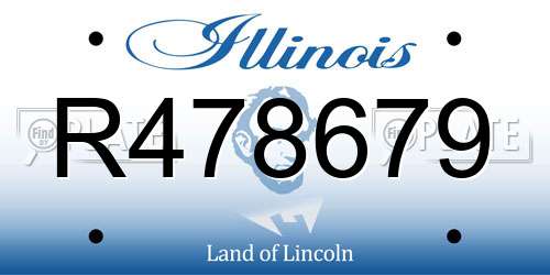 R478679 Illinois License Plate
