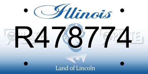 R478774 Illinois License Plate