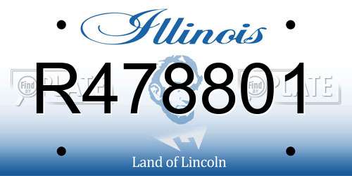 R478801 Illinois License Plate