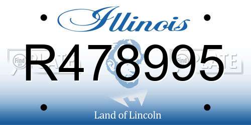 R478995 Illinois License Plate
