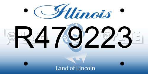 R479223 Illinois License Plate
