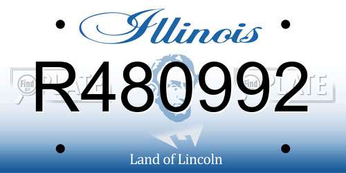 R480992 Illinois License Plate