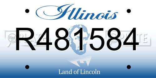 R481584 Illinois License Plate