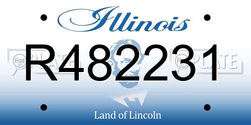 R482231 Illinois License Plate