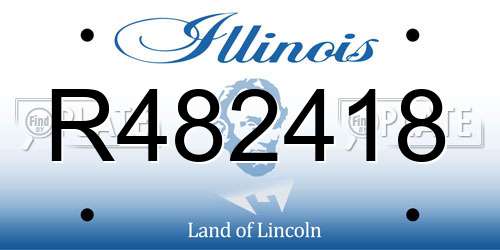 R482418 Illinois License Plate
