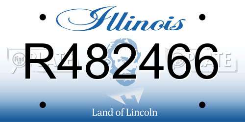 R482466 Illinois License Plate