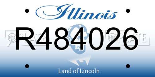 R484026 Illinois License Plate