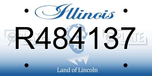 R484137 Illinois License Plate