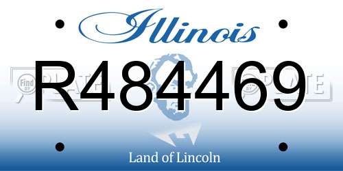 R484469 Illinois License Plate