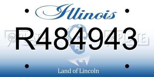R484943 Illinois License Plate