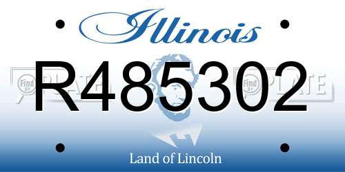 R485302 Illinois License Plate