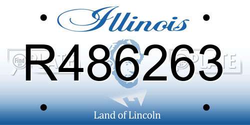 R486263 Illinois License Plate