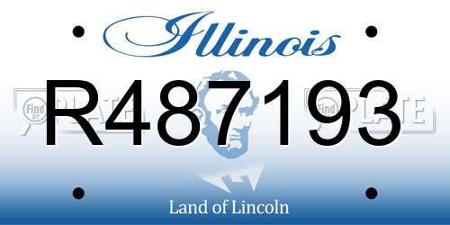 R487193 Illinois License Plate