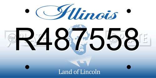 R487558 Illinois License Plate